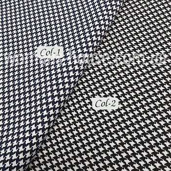 Тканина КОСТЮМНА "ГУСЯЧА ЛАПКА" 150 см 285g/2 Рулрн від 25 м