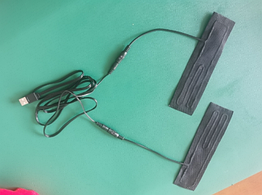 Нагрівальні елементи у взуття/одяг із живленням від USB до 50 град. і супутні товари (ВЕсь НОЧЕНЬ) No9 — 2 X 17*4 см, текстиль, USB