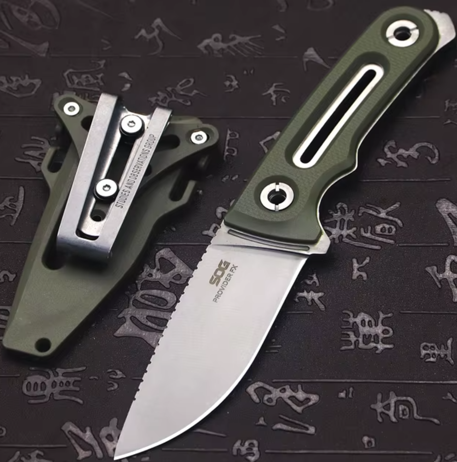 Мисливський ніж SOG 466 DC53 із Чохлом 20.8см Green (7_01403)