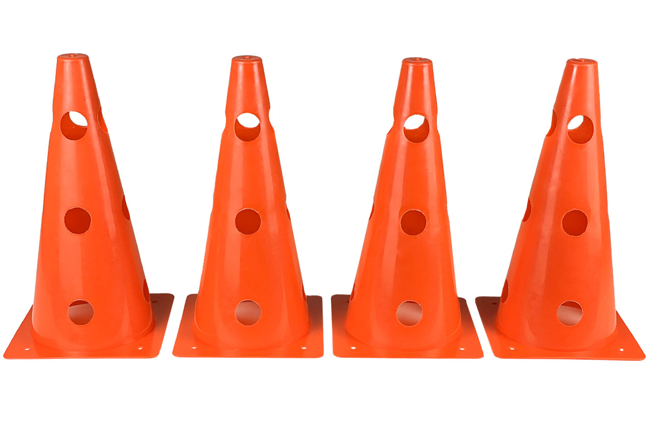 Конуси-фішки спортивні EasyFit 31 см (набір з 4 штук) помаранчеві, фото 1