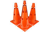 Конуси-фішки спортивні EasyFit 31 см (набір з 4 штук) помаранчеві, фото 2