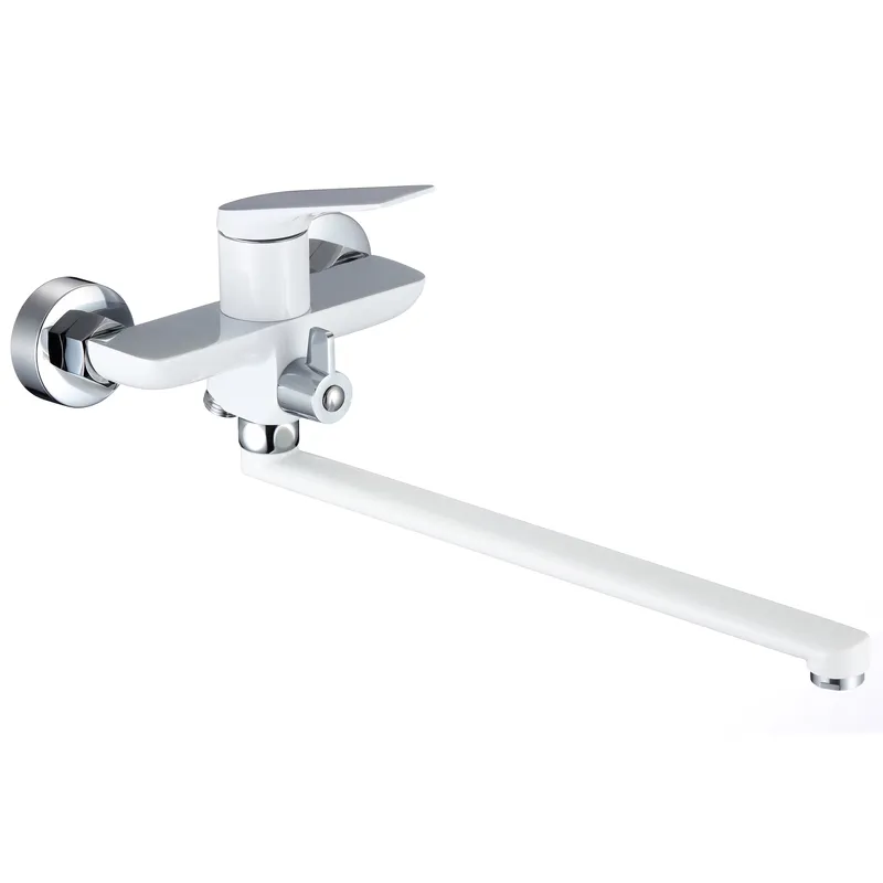 Змішувач для ванни Mixxus Premium DERBY 006 (EURO) WHITE-CHROME (MI6614), фото 1