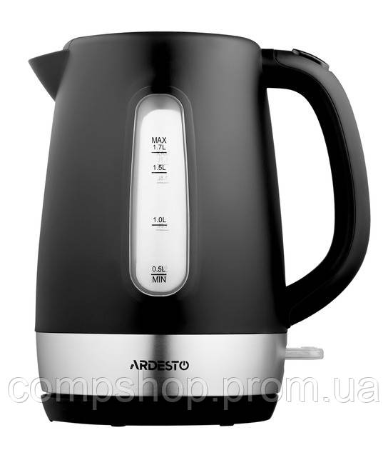 Електрочайник Ardesto 1.7л, Strix,пластик, чорний матовий (EKL-F19B) (код 140805), фото 1