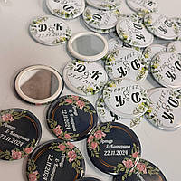 Дзеркальце люстерко сувенірне можна будь-яку картинку/лого замовити 58 мм