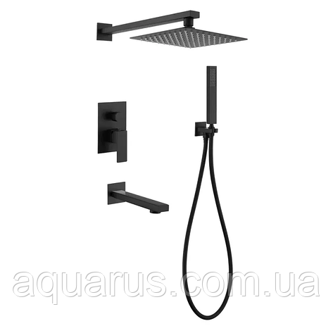 Вбудована душова система MIXXUS KUB-009 INNER BLACK (нерж. сталь) (MI5946), фото 1