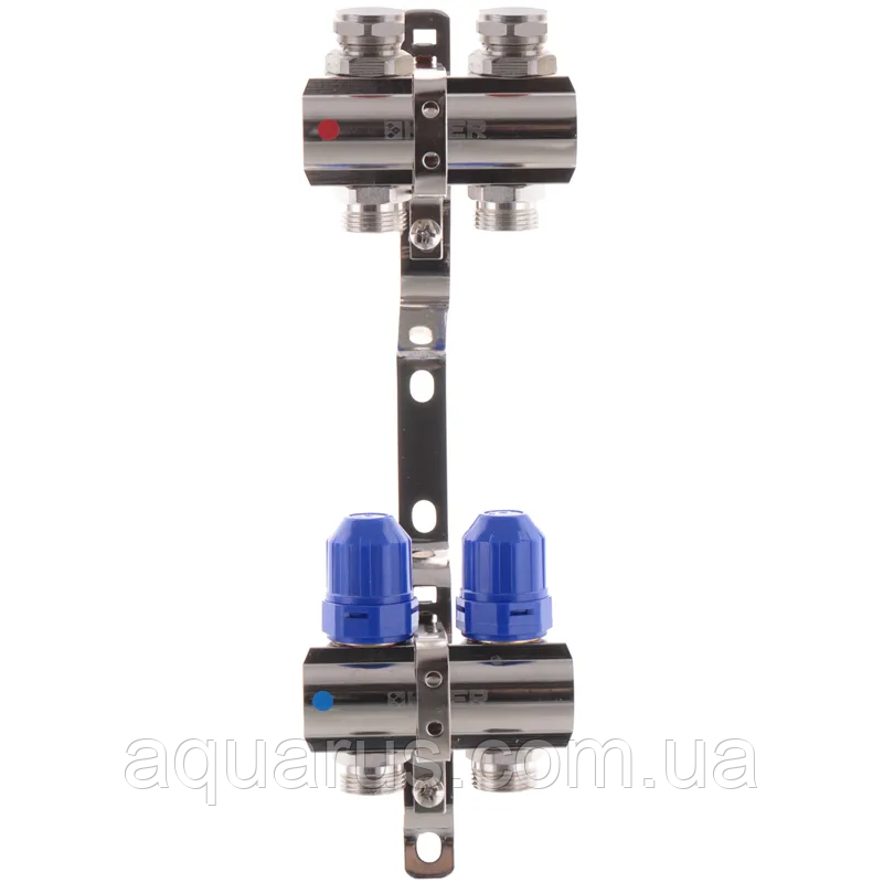 Колекторний блок з термостатичними клапанами KOER KR.1100-02 1"x2 WAYS (KR2628)