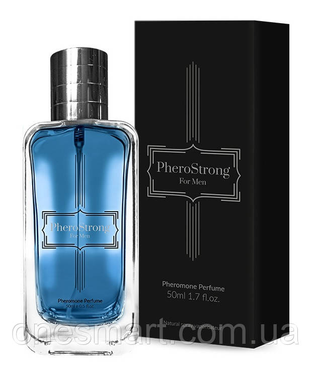 Туалетна вода PheroStrong з феромонами для чоловіків 50 мл свіжий пряний аромат для привабливості та впевненості, фото 1
