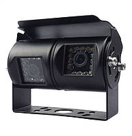 Подвійна камера заднього виду для вантажівки 24 ВК діода AHD1080P Starlight Night Vision Риб'яче око Чорна