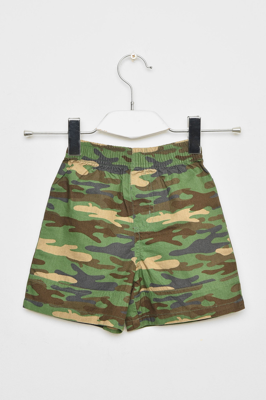 Шорти дитячі для хлопчика камуфляжні кольори хакі 194258T Безкоштовна доставка, фото 1
