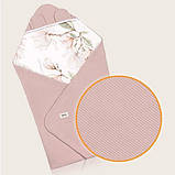 Покривало Lionelo TRAVEL SWADDLE BLANKET PINK FLOWER, фото 4