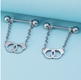 Сережки для пірсингу сосків із ланцюгом 2 шт. Пірсинг сосків 2 шт., фото 4