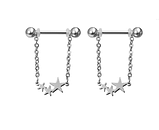 Сережки для пірсингу сосків із ланцюгом. Пірсинг сосків 2 шт., фото 8