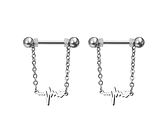 Сережки для пірсингу сосків із ланцюгом. Пірсинг сосків 2 шт., фото 9