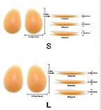 Силіконові сідниці самоклейні ХЛ 1,5-2 см товщина, силіконовий пушап. Силіконова попа, накладна попа, фото 6