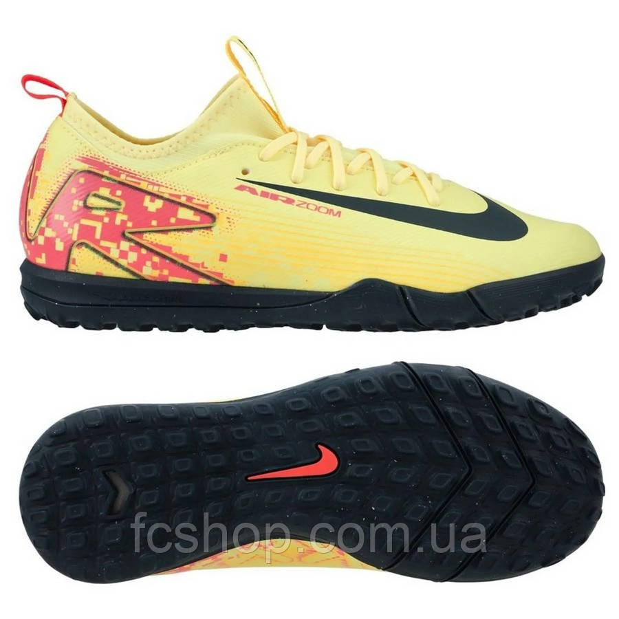 Дитячі сороконіжки Nike Air Zoom Mercurial Vapor 16 Academy x Mbappe TF Junior FQ8285-800, Жовтий, Розмір, фото 1