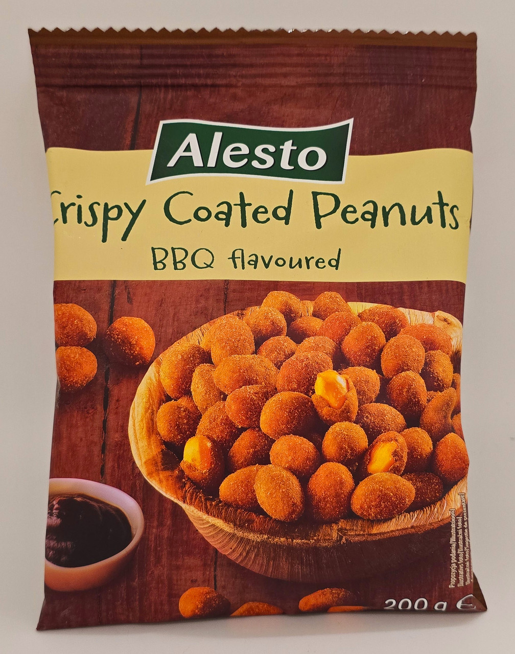 Арахіс Alesto Crispy Coated Peanuts BBQ flavoured смажений зі смаком барбекю 200 грам