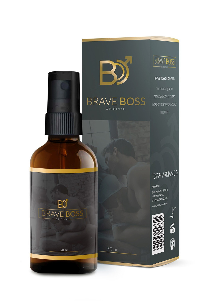 Спрей пролонгувальний для чоловіків BRAVE BOSS Original spray, 50 ml, фото 1