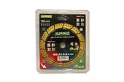 Диск алмазний Apro — 180 мм сегмент універсальний PRO (830741)
