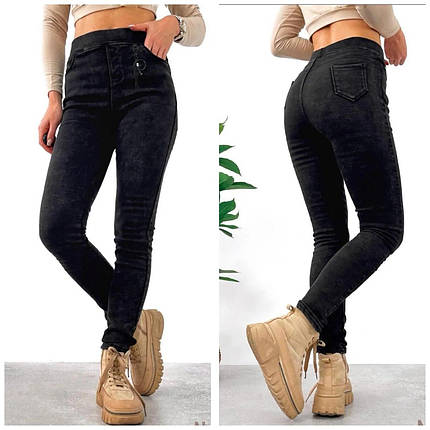 Стильні жіночі джеггінси, тканина "Джинс" 50, 52, 54, 56, 58, 60 розмір 50, фото 1