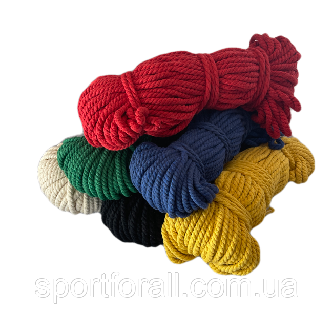 Канат бавовняний кольоровий D — від 8-50 мм L-50 метрів, фото 1