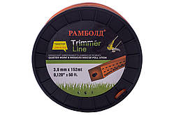 Волосінь для тримера Рамболд — 3,0 мм x 152 м квадрат армований (FH 3*152)