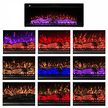 Електрокамін з обігрівом Royal Vision 42 LOG Color N з дровами, звуком та кольоровими підсвітками, фото 2
