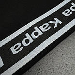 Спортивний костюм чоловічий зимовий Kappa з лампасом каппа на флісі осінь-зима теплий чорний. Живе фото, фото 5