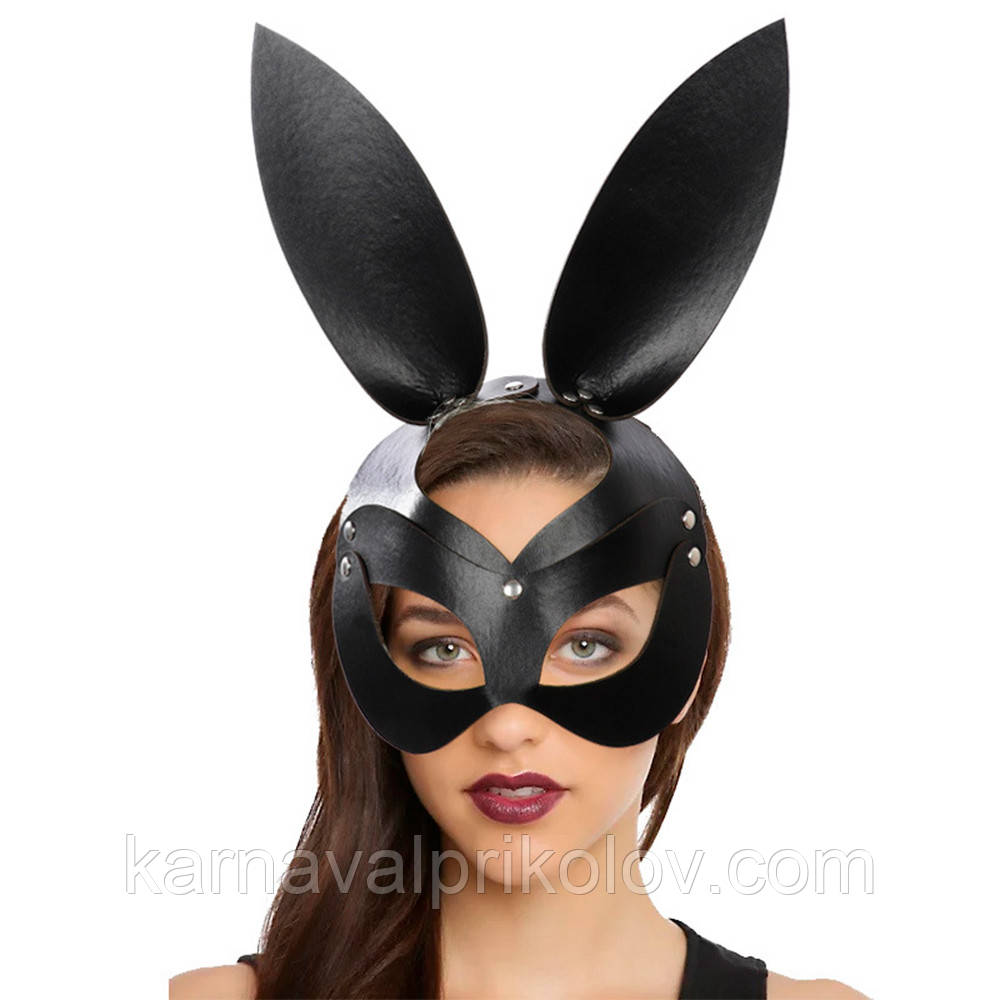 Маска еротична Зайчик шкіряний