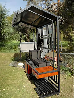 Мангальна зона з дерева та металу