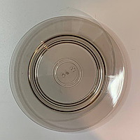 Тарілка пластикова кругла Ø 17 см харчова димчаста