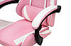 Крісло геймерське Слім, рожевий/білий, фото 6