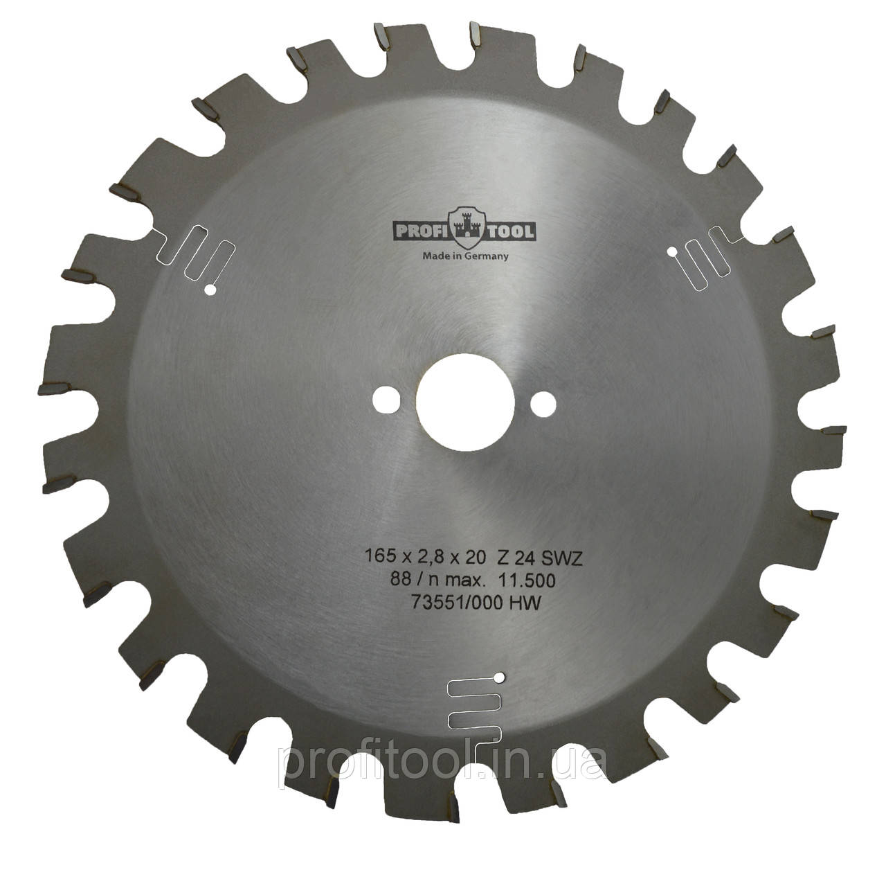 Диск пиляльний PROFITOOL - 165х2,8х1,8х20 мм Z=24, S-WZ (Super-ATB) (2116503)