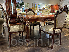 Стіл 140(+40)х90х79см розкладний класичний коричневий Роуз, фото 5