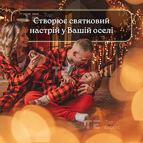 Світлодіодна гірлянда usb штора 3х3 м SFK-10 водоспад гірлянда на вікно з пультом патріотична прапор України, фото 3