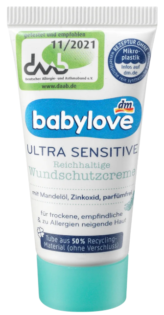 Крем Babylove для захисту від ран і попрілостей Wundschutzcreme Ultra Sensitive 20мл, фото 1