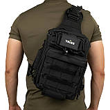 Сумка через плече слінг 6,5л Tribe Sling Pack T-IE-0003 чорна S, фото 3