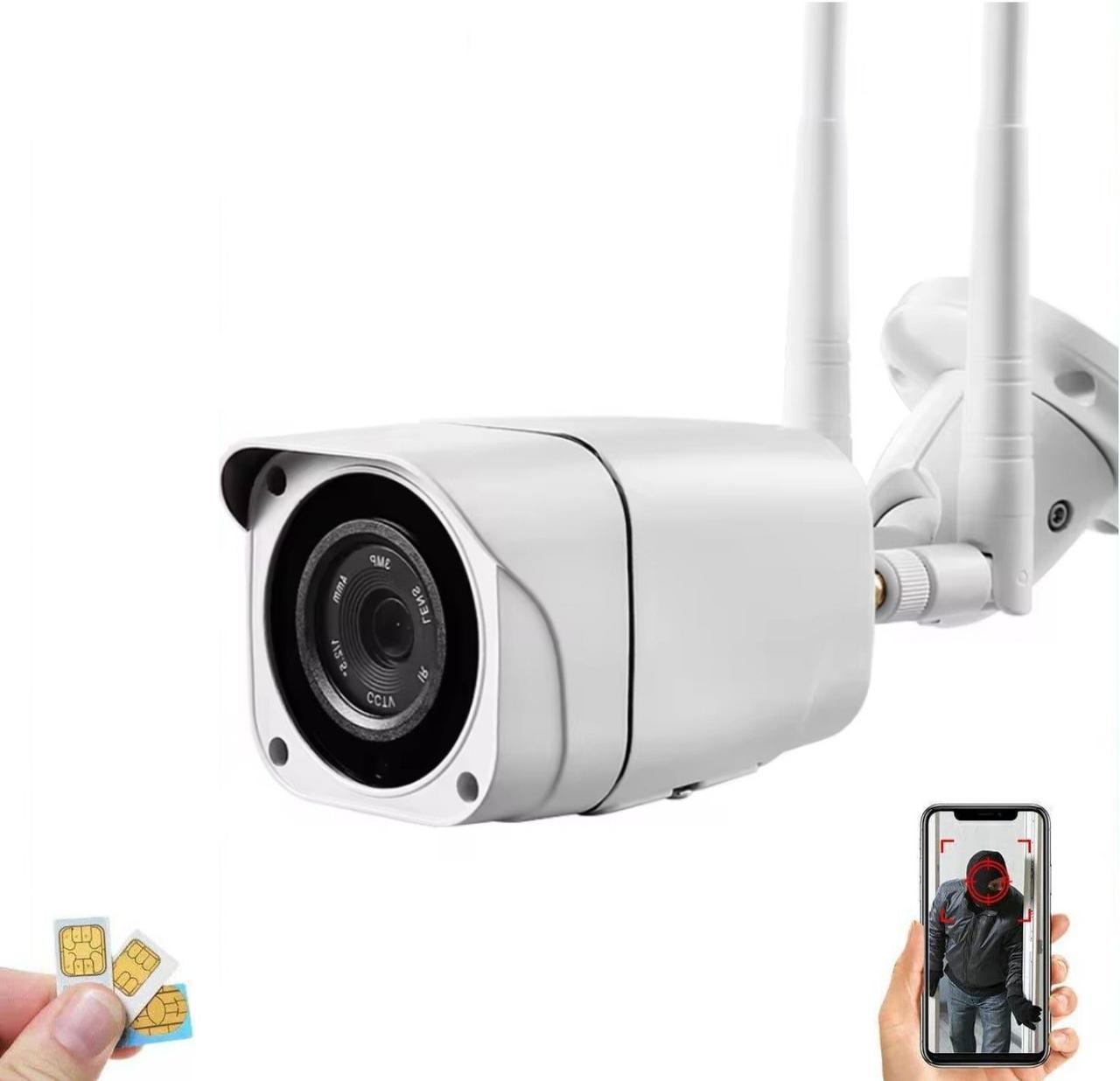 Вулична металева 3G/4G IP камера спостереження Mamicam Q10C-4G-2MP. CamHi