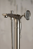 Змішувач Brone Solo Novo BRUSHED NICKEL Кран Змішувач для Ванни Окремостоячий БРОНЕ, фото 3