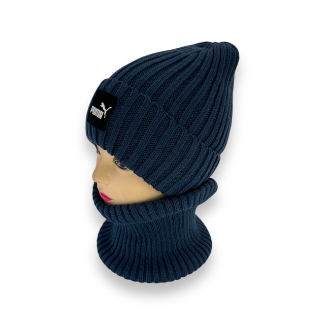 Детский комплект - шапка и шарф для мальчика Детский комплект - шапка и шарф