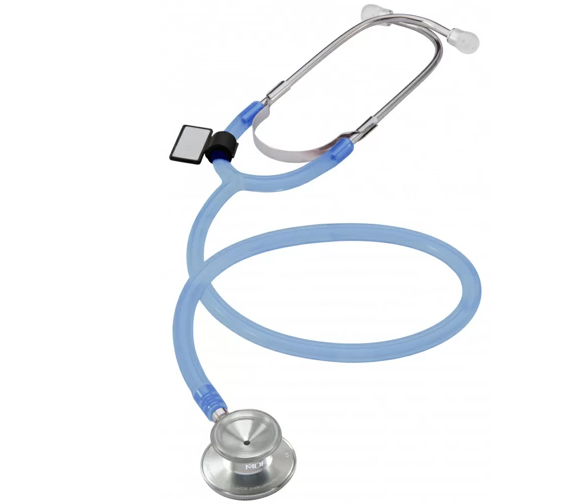 Стетоскоп для дітей з подвійною головкою 747С, блакитний напівпрозорий