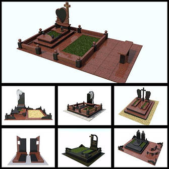 Подвійні 3D модель пам’ятників