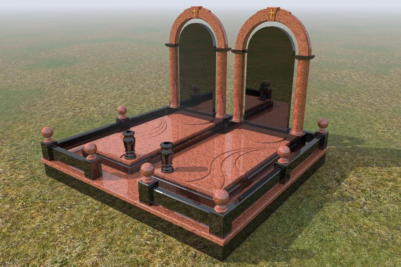3D модель подвійного памятника