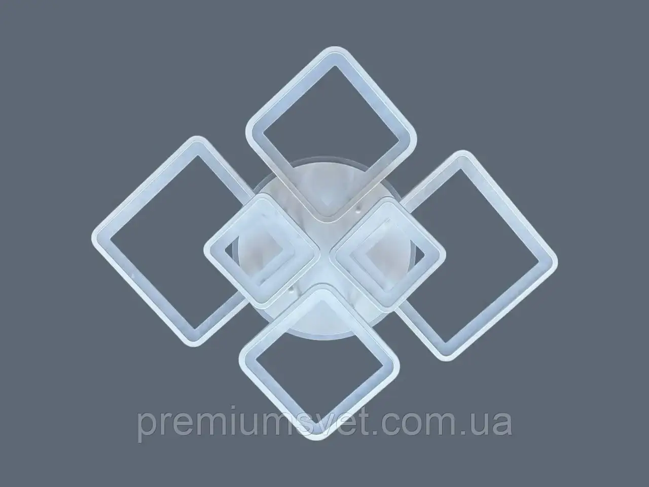 Люстра світлодіодна стельова 8160/6 WH LED 3color dimmer