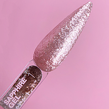 Блискітки для нігтів LUNA Sapphire Gel №01, 5 мл персик, фото 3