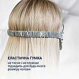 Накладка повязка для очей для сну на ніч, нічні окуляри для сну для жінок Hechpro silk1 сіра, фото 5