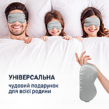 Накладка повязка для очей для сну на ніч, нічні окуляри для сну для жінок Hechpro silk1 сіра, фото 6