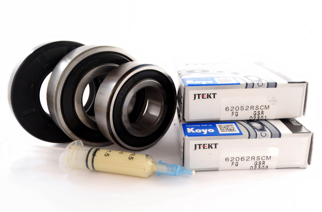 Підшипники для пральної машини Bosch Siemens (6205-6206, сальник 37.4*62*10/12, мастило 2 мл) Koyo Японія