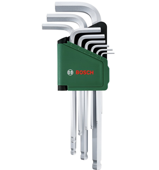 Набір шестигранних ключів Bosch, 9 шт, фото 1