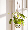 Підвісний керамічний горщик кашпо у вигляді Ленівця (Жовтий), фото 4