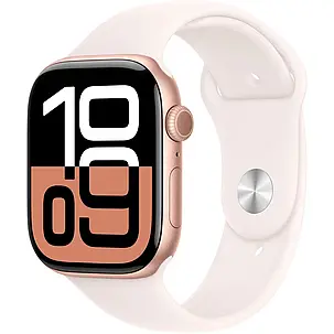 Apple Watch Series 10 GPS 46mm Rose Gold Aluminum Case with Light Blush Sport Band S/M MWWT3, фото 1